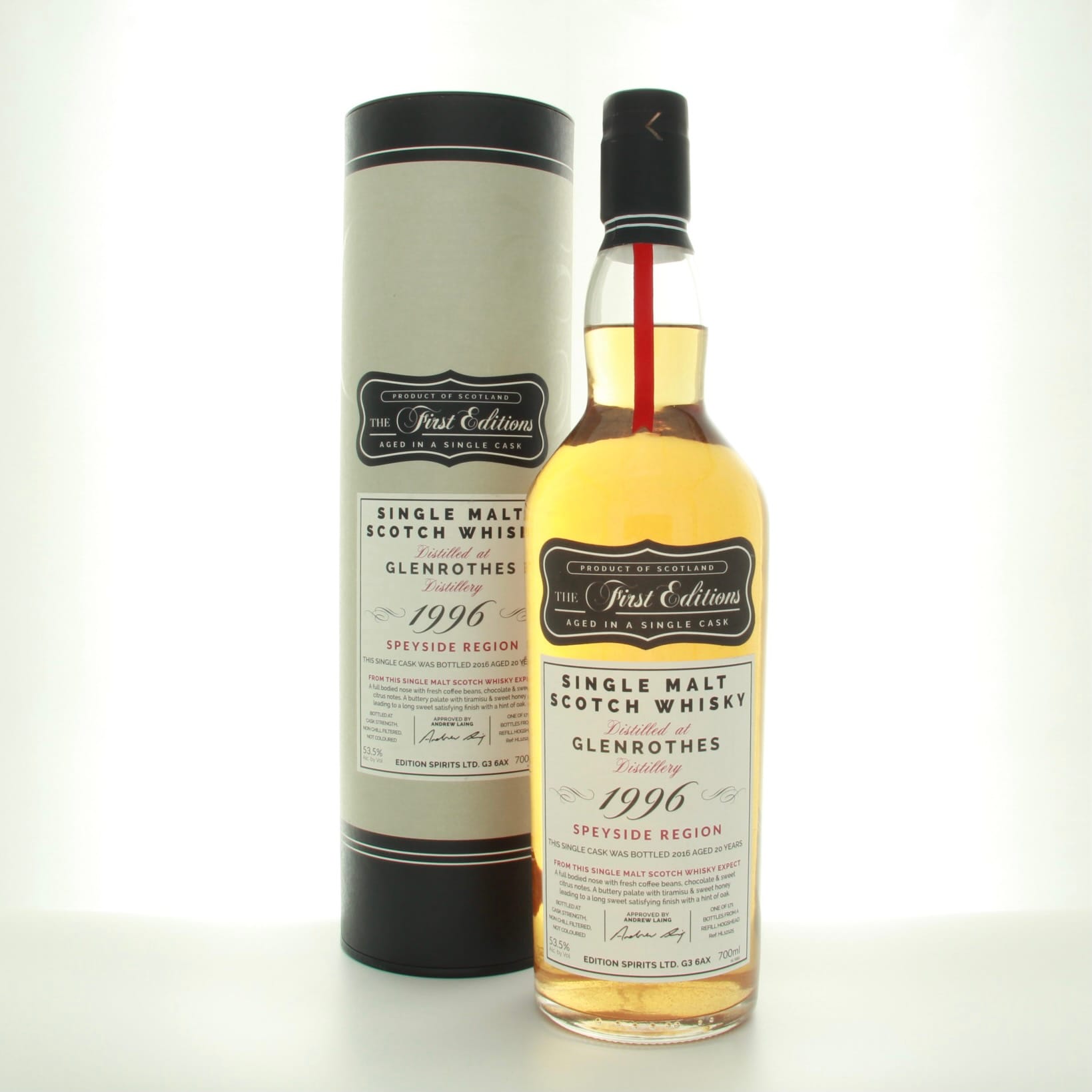 Glenrothes – 20 Year Old (1996) First Editions 70cl 53.5% Scotland Speyside Whisky