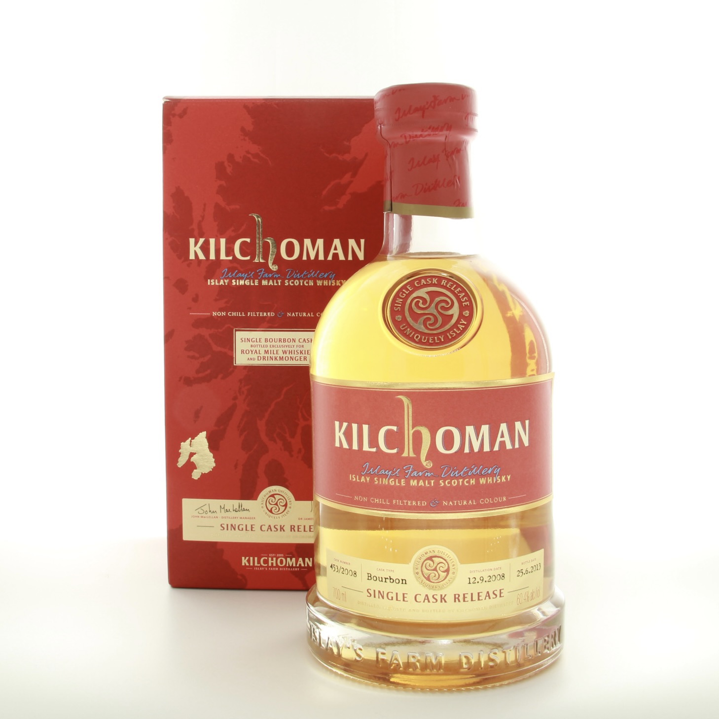 Kilchoman 2008 Single Bourbon Cask #453 70cl 60.4% Islay Scotland Whisky