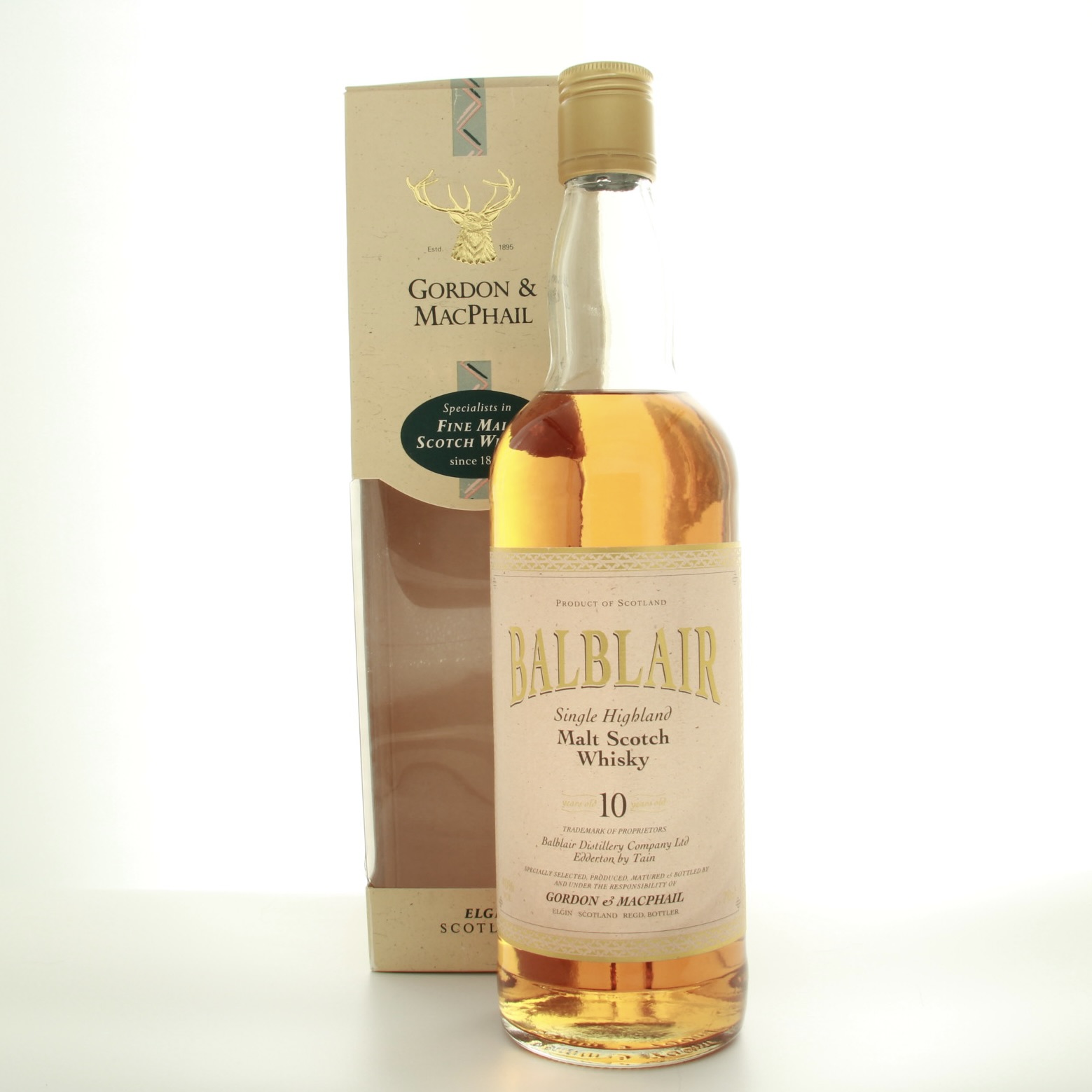Balblair 10 Year Old – Gordon & MacPhail (1990s Edition) 70cl 40% Highlands Scotland Whisky