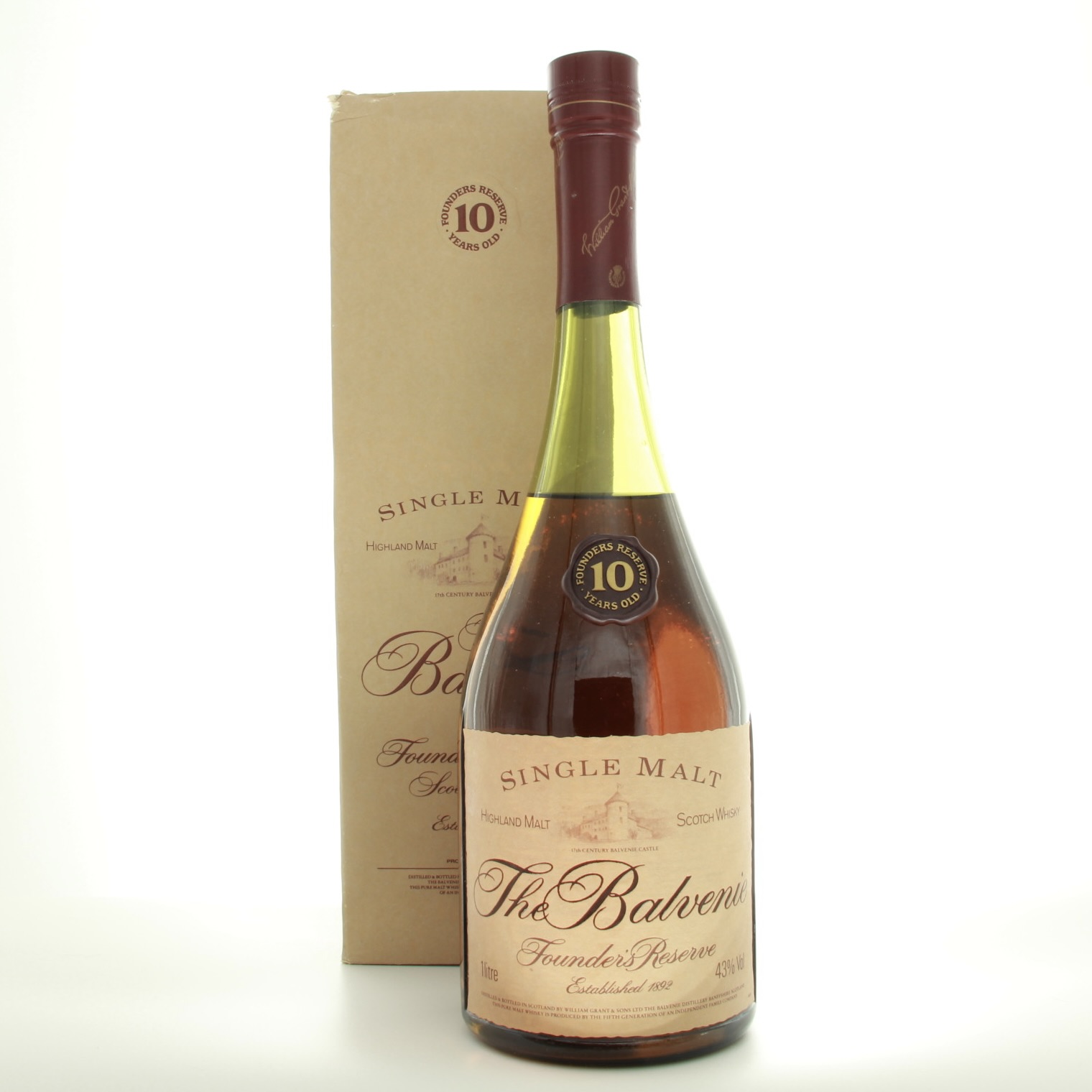 Balvenie Founders Reserve Cognac Bottle 10 Year Old (1980s Edition) 75cl 40% Scotland Speyside Whisky