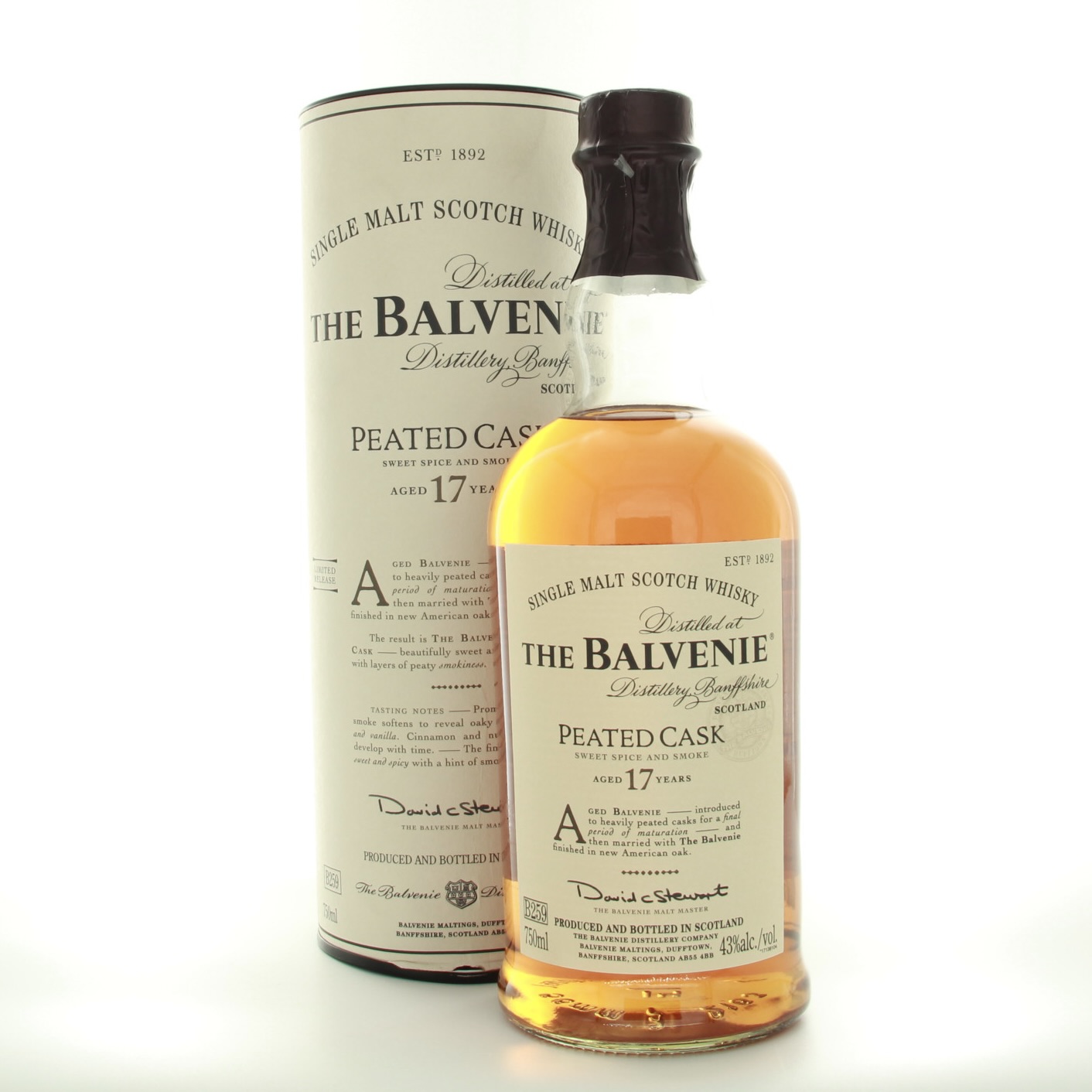 Balvenie 17 Years Old Peated Cask 75cl 43% Highlands Scotland Whisky