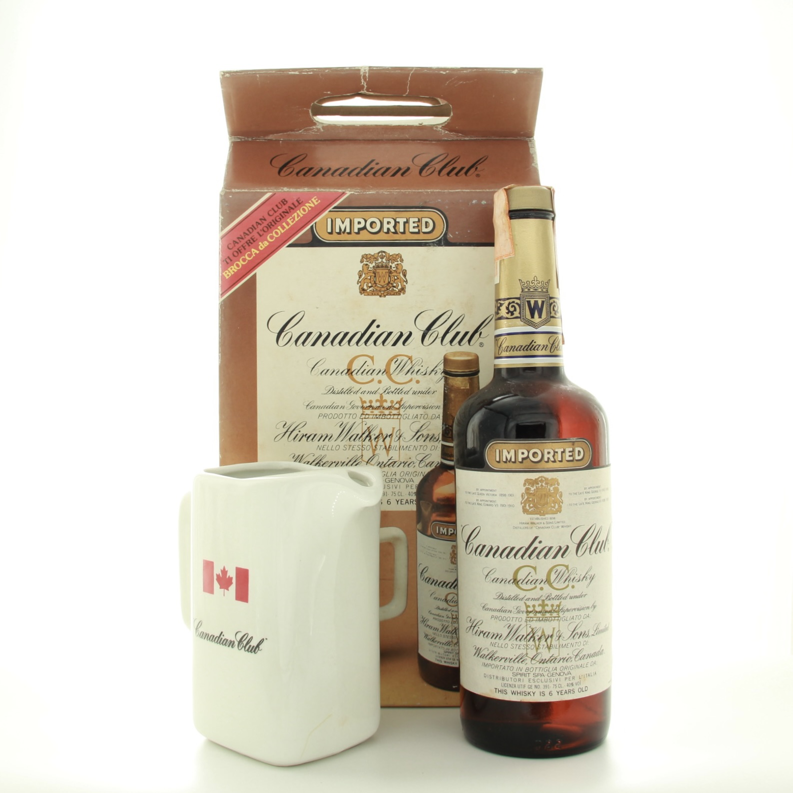 Canadian Club Imported 6 Year Old 1973 Gift Pack 75cl 40% Canada Whisky