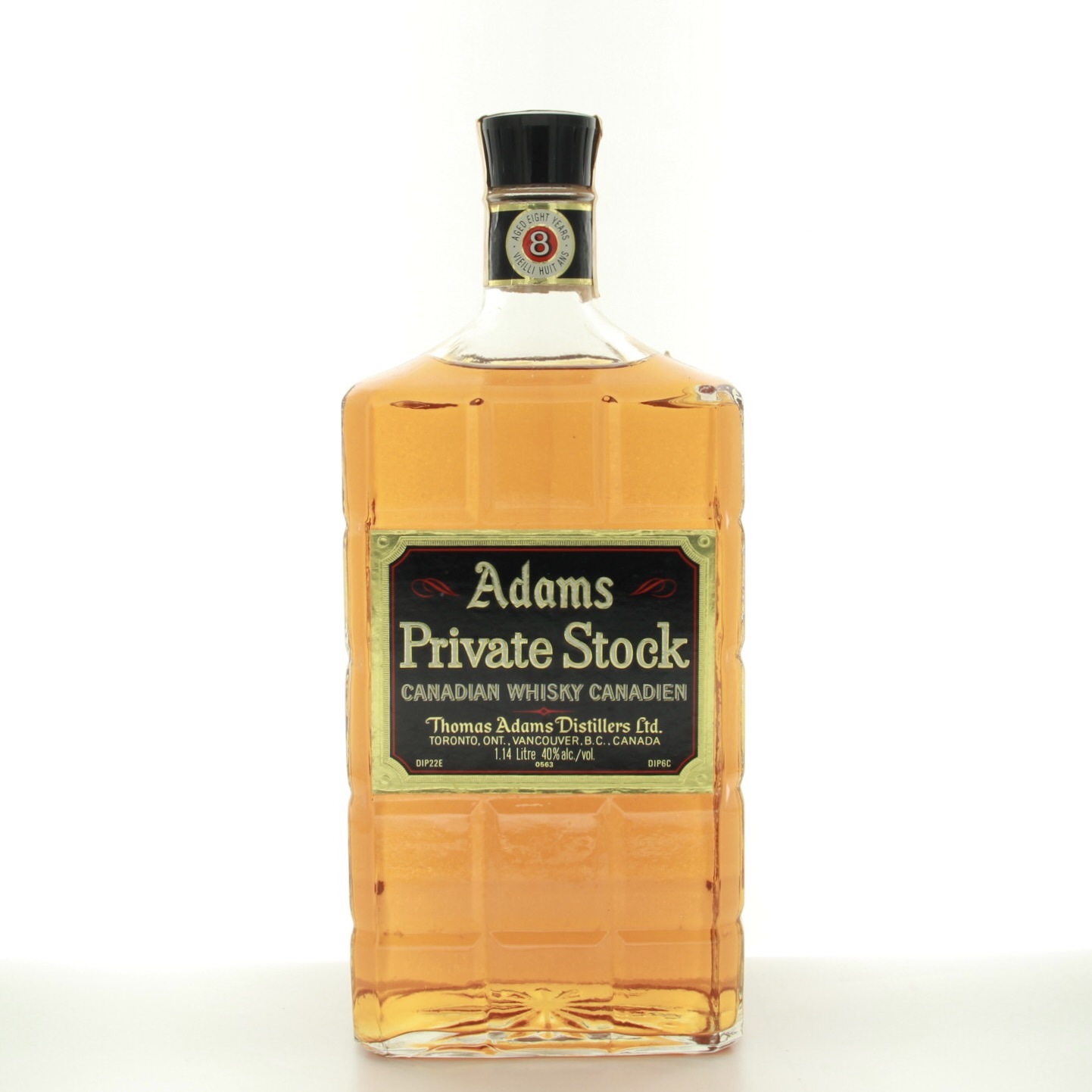 Adams 8 Year Old Private Stock 1977 114cl 40% Canada Whisky