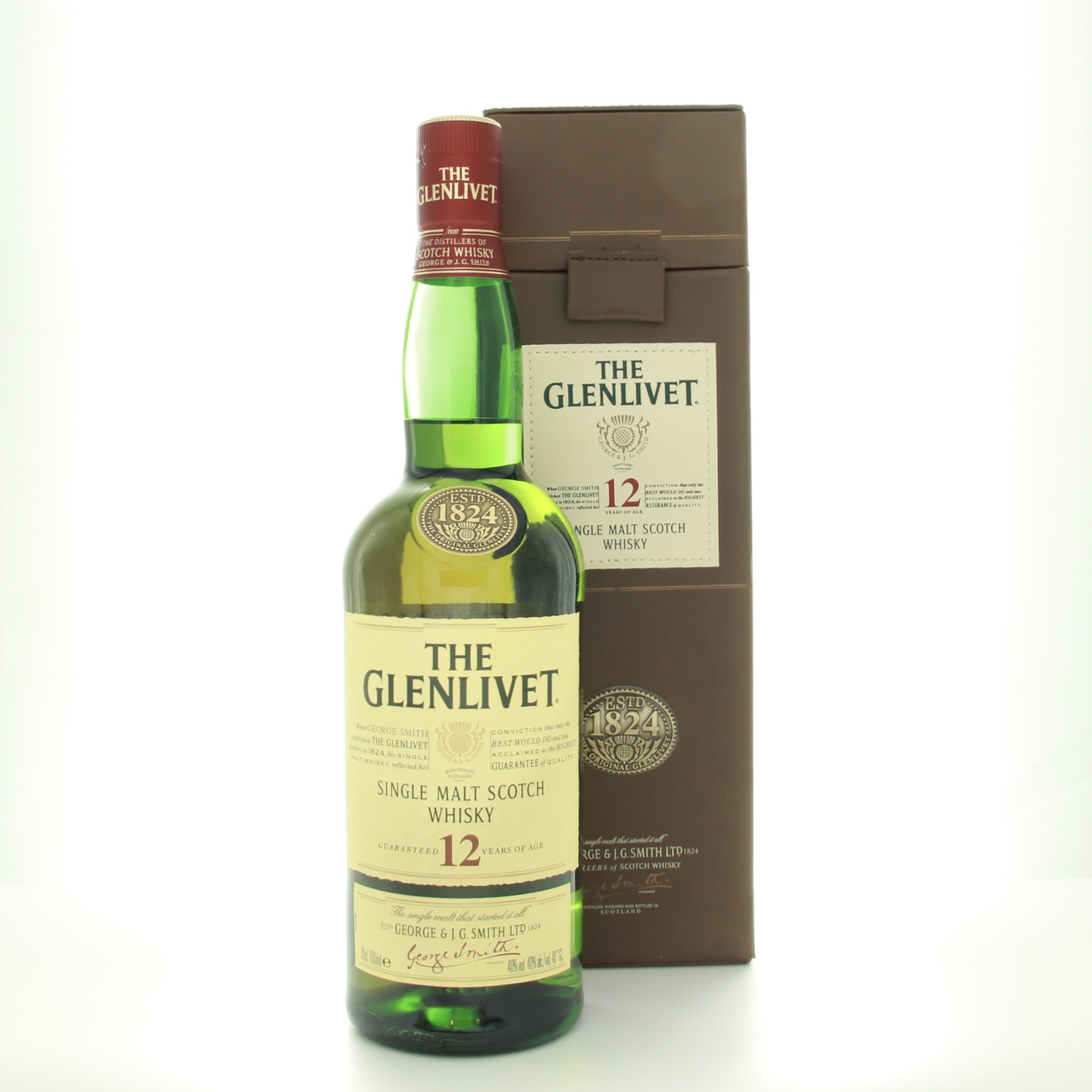 Glenlivet 12 Year Old Leather Case (2005 Edition) 70cl 40% Scotland Speyside Whisky 