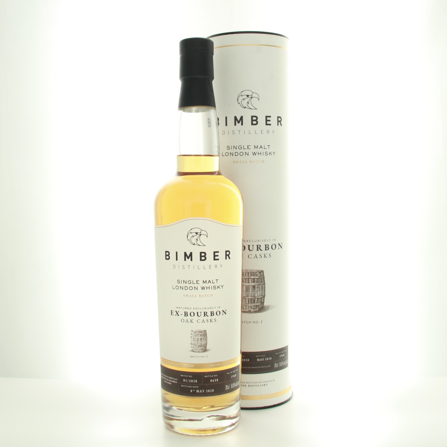 Bimber Ex-Bourbon Batch No 1 2020 70cl 51.8% England London Whisky