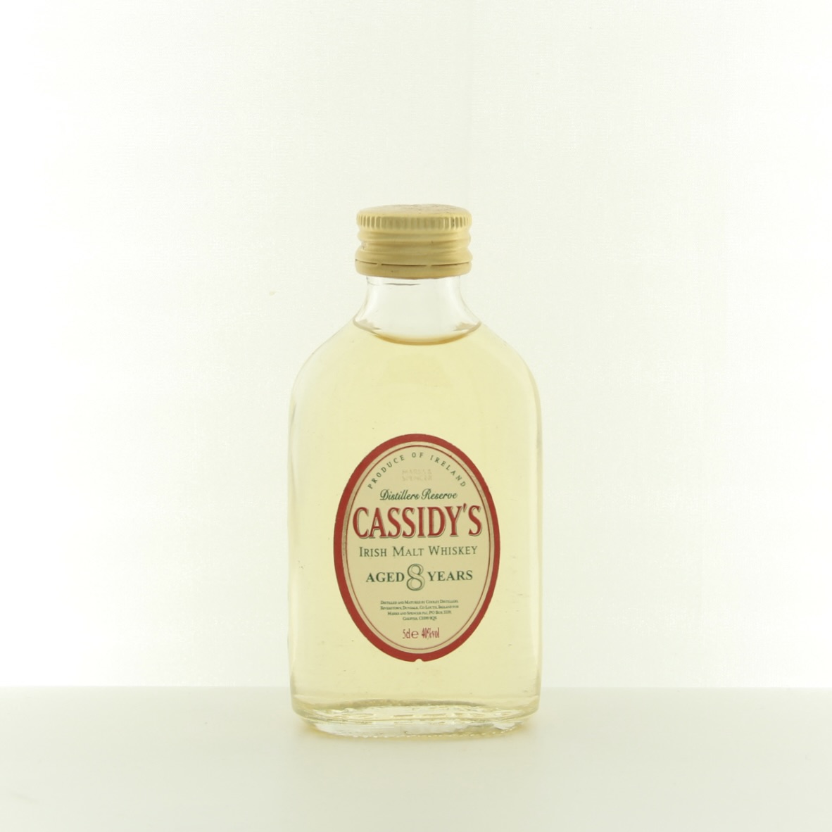 Cassidy’s 8 Years Old 1980s Miniature 5cl 40% Ireland Whisky 