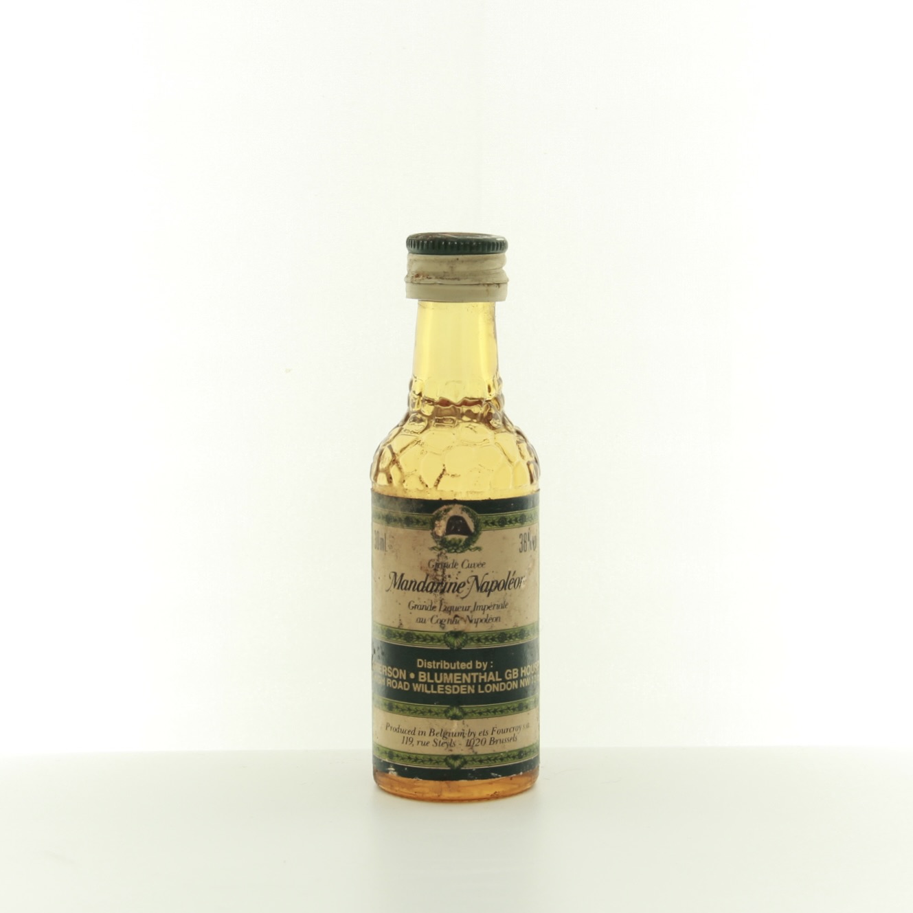 Mandarine Napoleon Liqueur Cognac 1980s Miniature 3cl 38% Belgium Cognac Liqueur