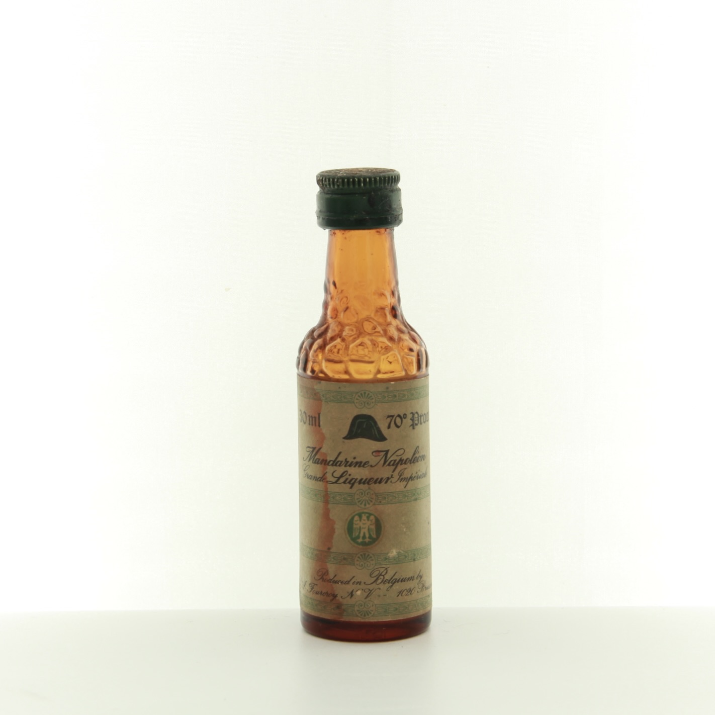 Mandarine Napoleon Liqueur 1970s Miniature 3cl 70 Proof% Belgium Liqueur
