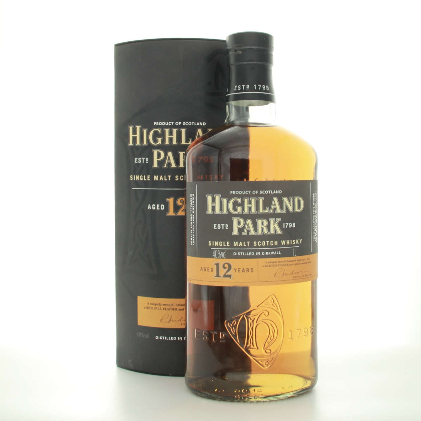 Highland Park 12 Years Old 1lt (2000s Edition) 100cl 40% Islands Scotland Whisky