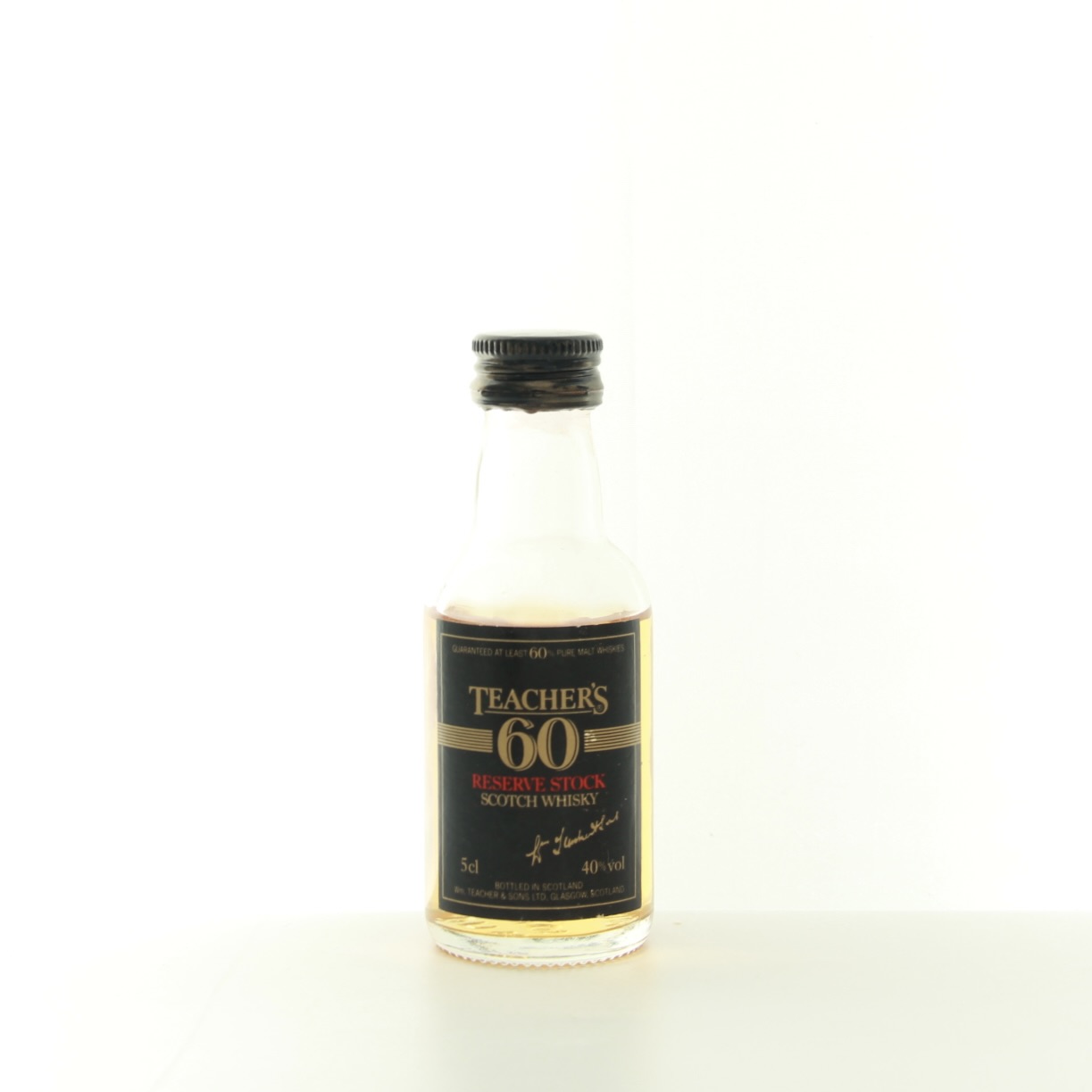Teacher’s 60 Reserve Stock (1980s Edition) Miniature 5cl 40% Blended Scotland Whisky 