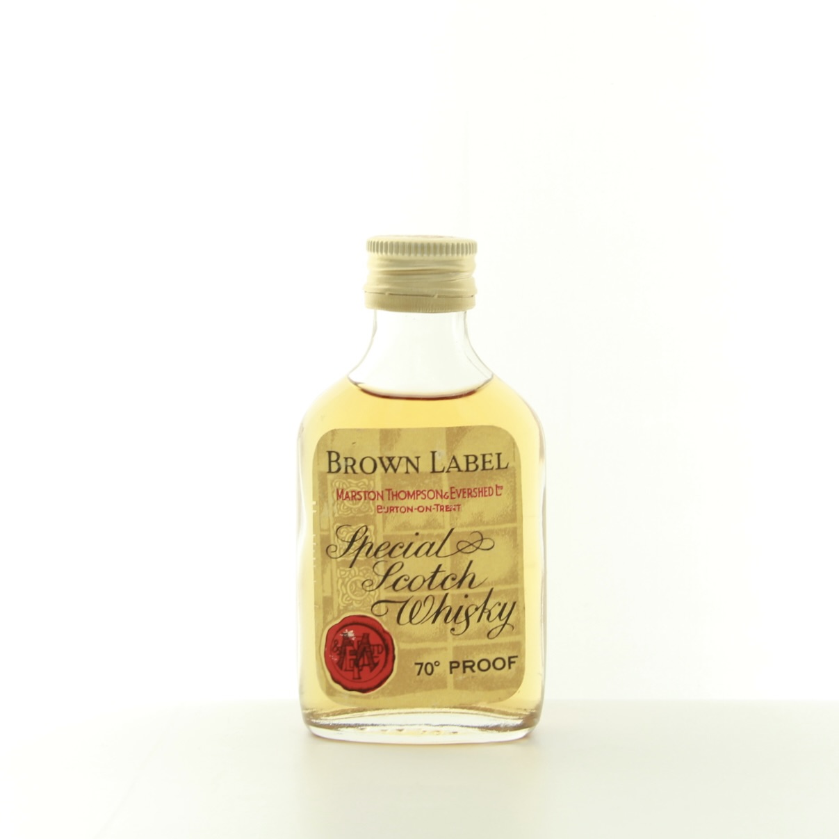 Marston Thompson & Evershed Brown Label (1960s Edition) 5cl 70 Proof% Scotland Whisky 