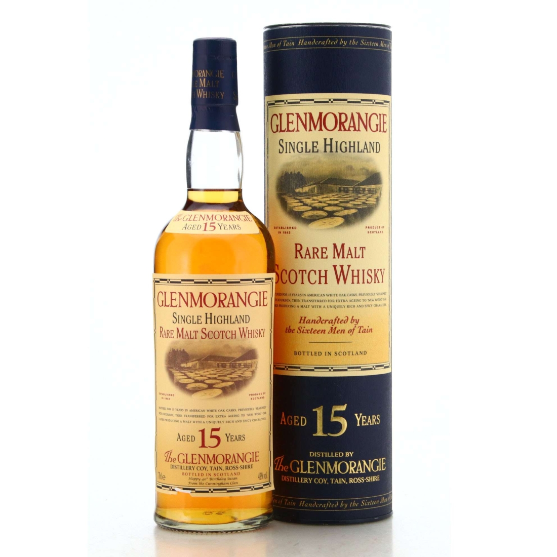 Glenmorangie 15 Year Old 70cl 43% Highlands Scotland Whisky