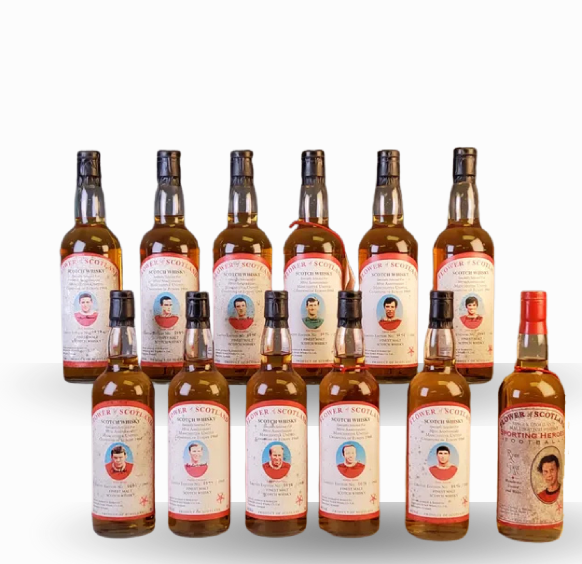 Flower of Scotland – Manchester United 1968 Champions of Europe 30th Anniversary Collection & Sporting Heroes Ryan Giggs 70cl 40% Highlands Scotland Whisky