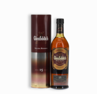 Glenfiddich 15 Year Old Solera Vat – whisky bottle