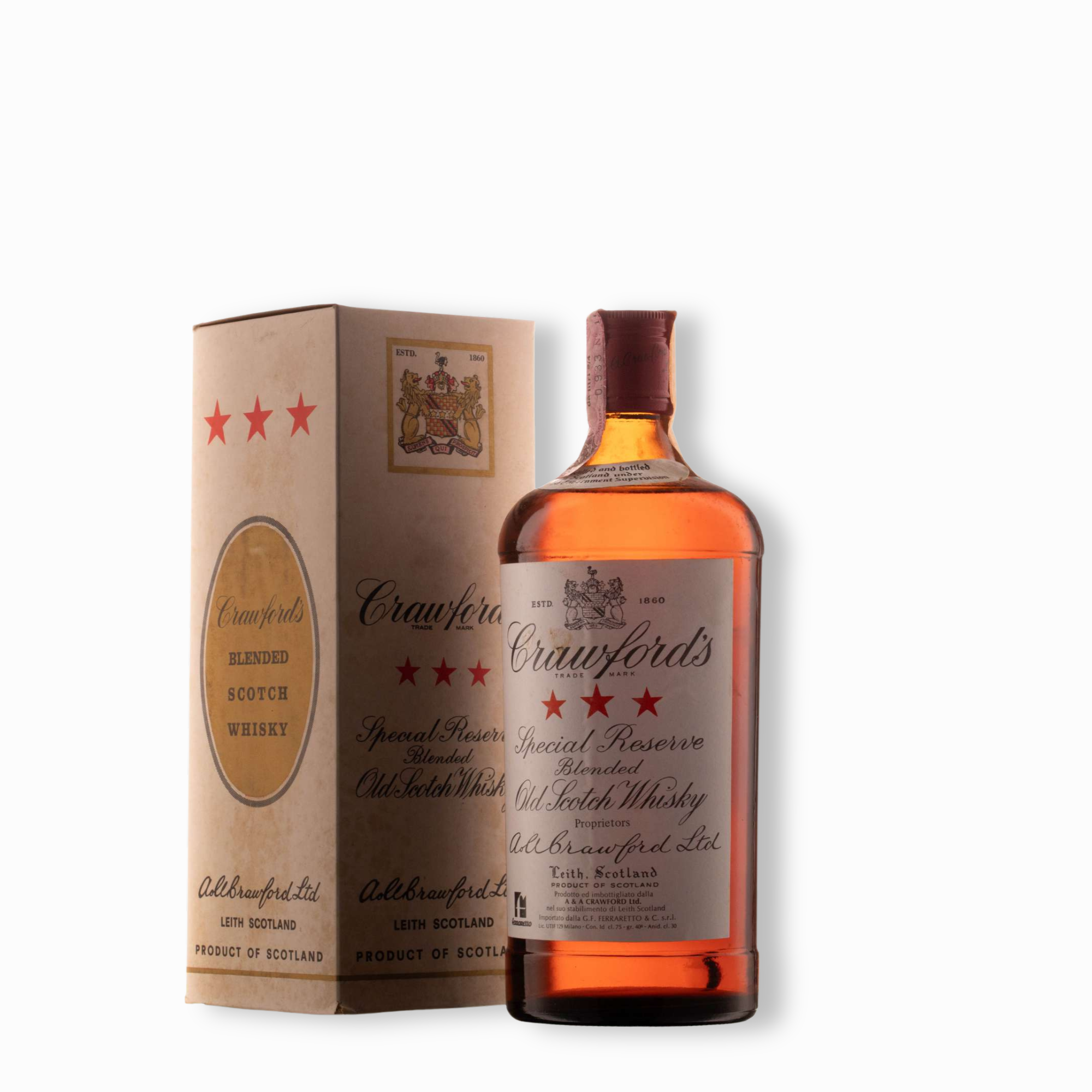 Crawford’s 3 Star Special Reserve (1980s Bottling) 75cl 40% Blended Scotland Whisky 