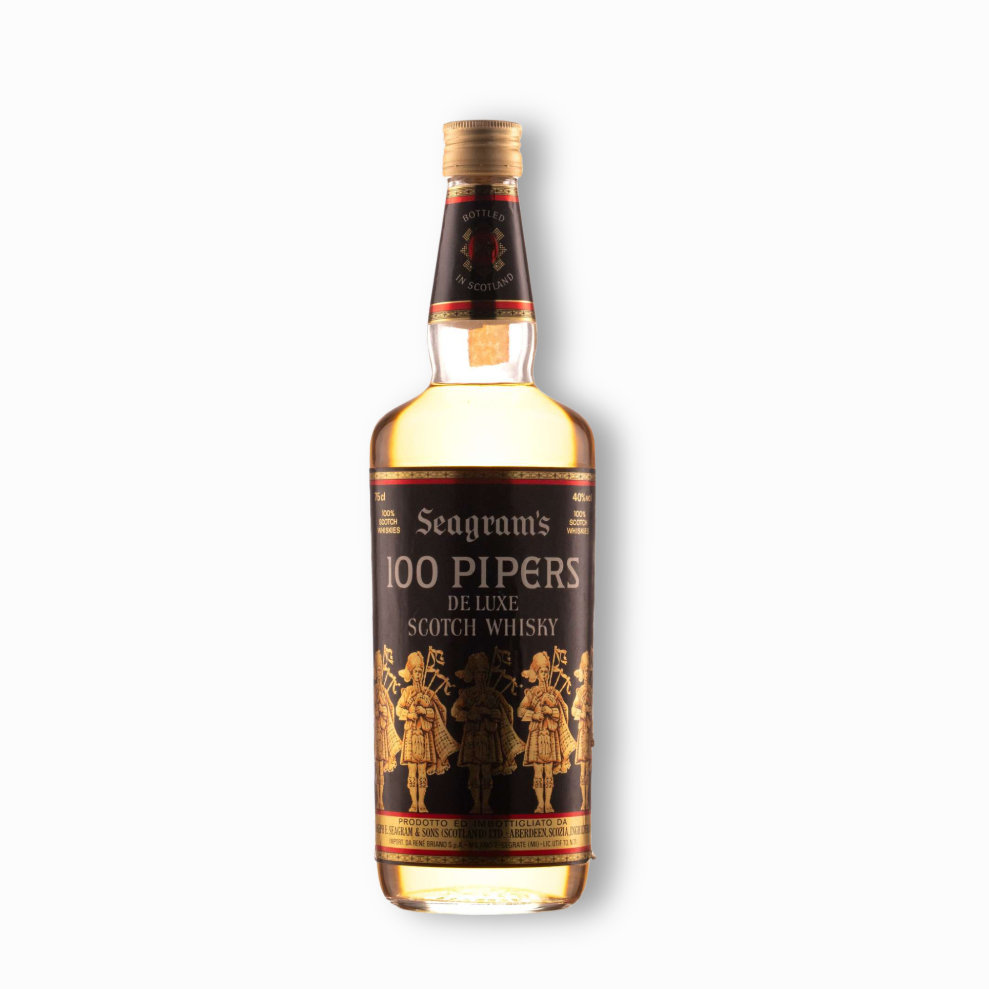 Seagram’s 100 Pipers De Luxe Blended Scotch Whisky (1980s Bottling) 75cl 40% Blended Scotland Whisky 
