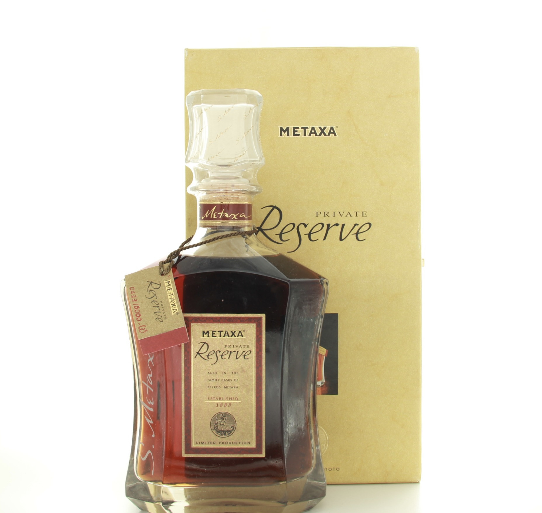 Metaxa Private Reserve, Glass Decanter 70cl 40% Brandy Greece