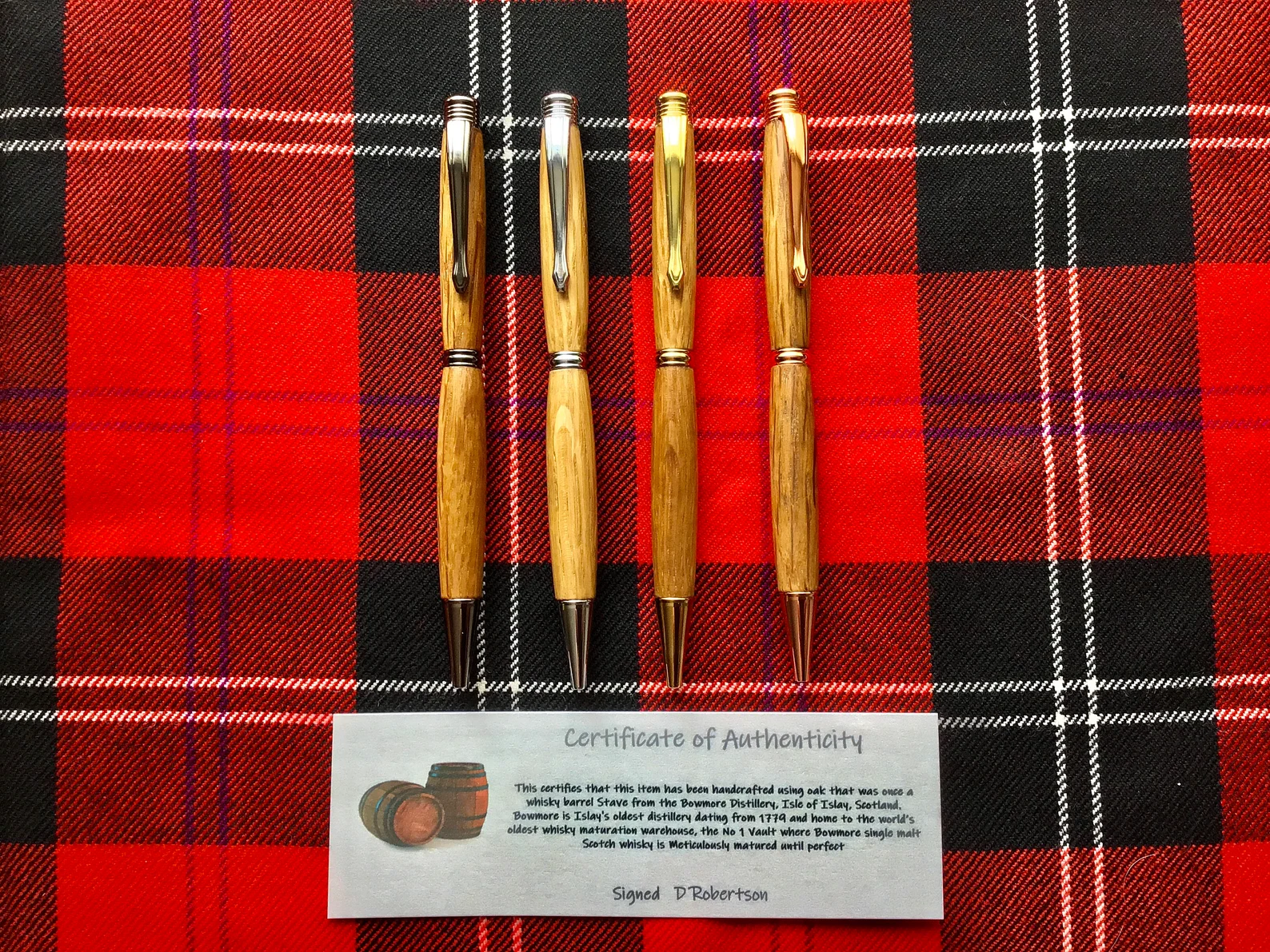 Whisky Barrel Ballpoint Twist Slimline Pen (Long Grain) N/A% Unique Gifts