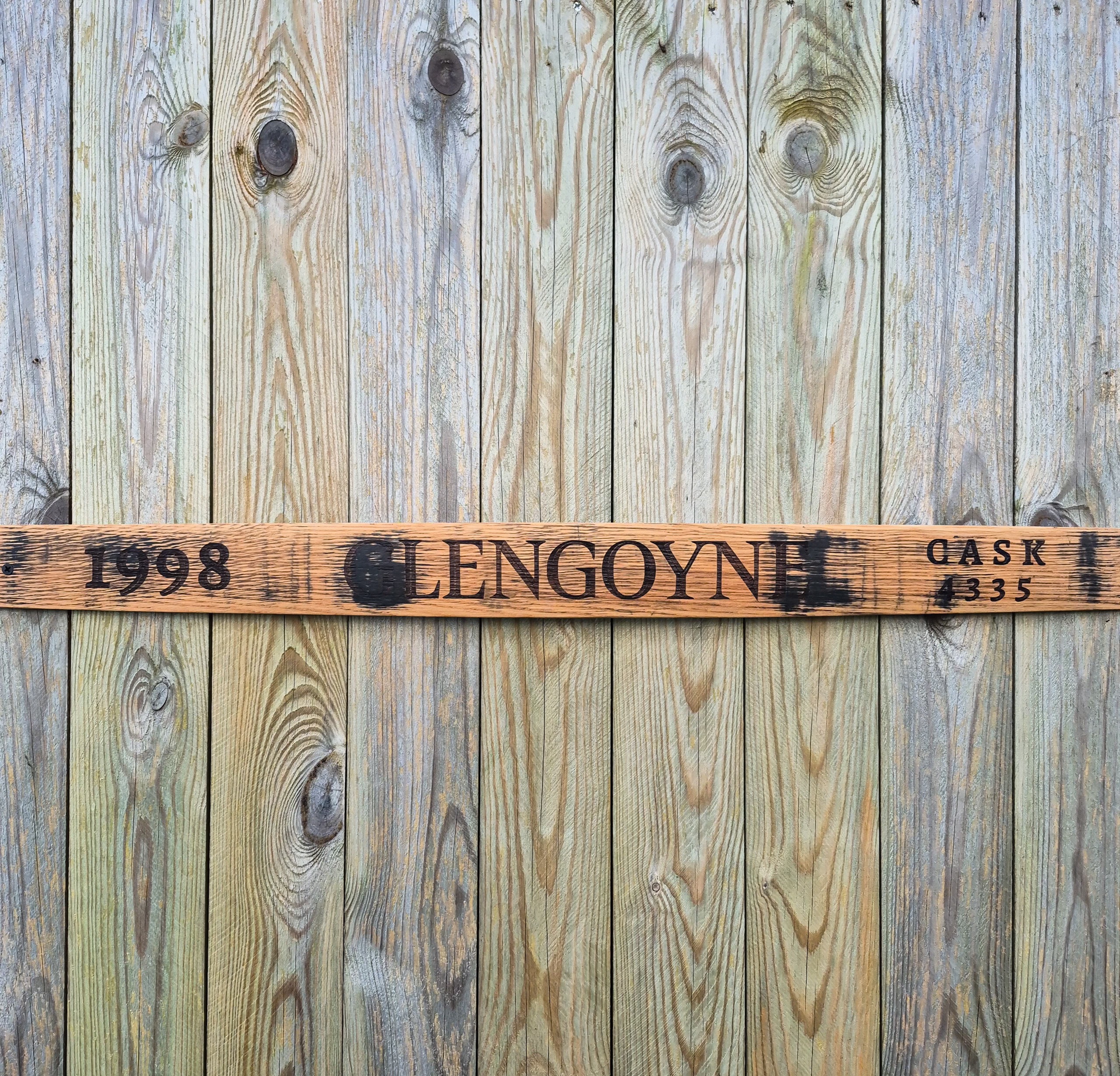 Glengoyne 1998 Reclaimed Oak Whisky Barrel Stave Wall Decor N/A% Unique Gifts