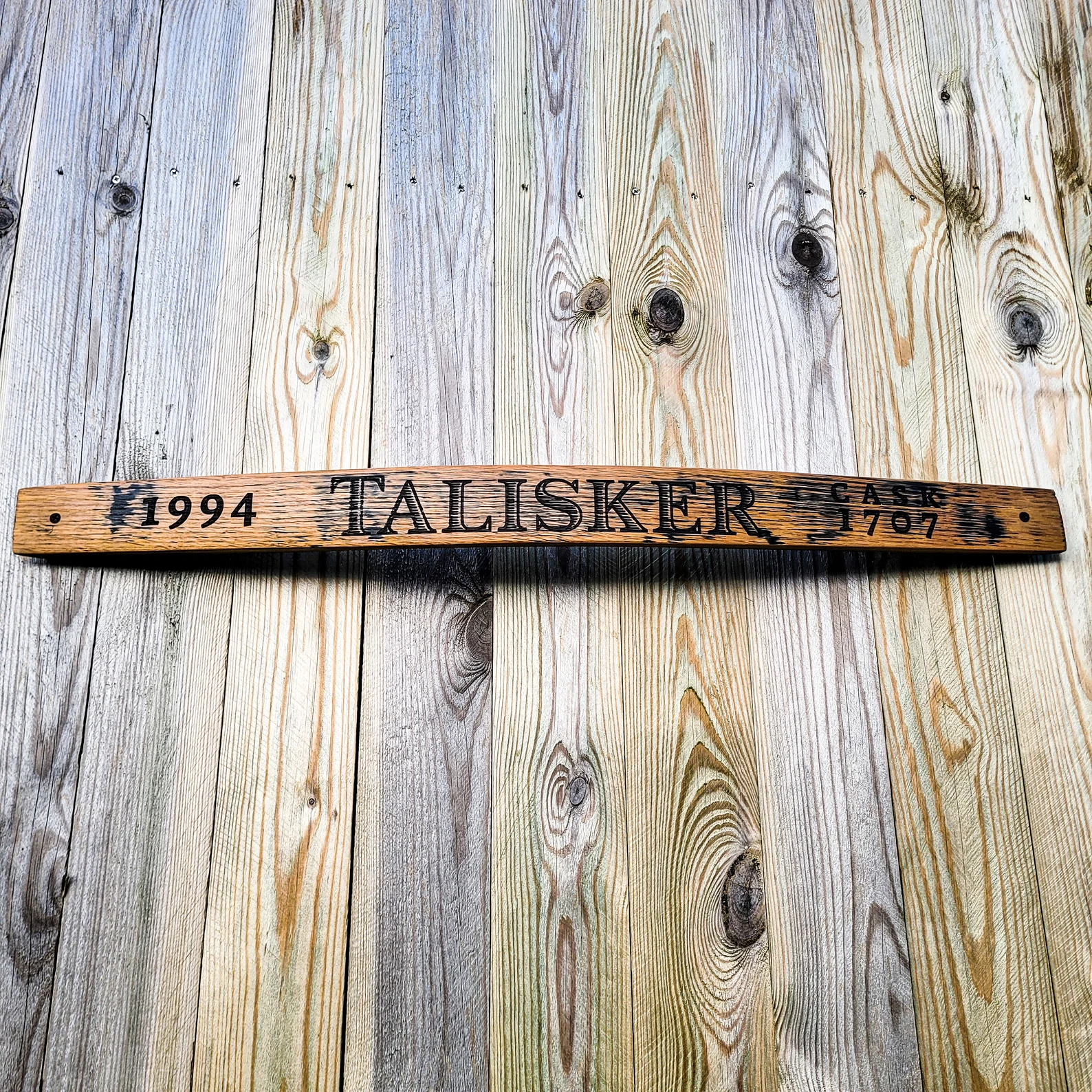 Talisker 1994 Reclaimed Oak Whisky Barrel Stave Wall Decor N/A% Unique Gifts 