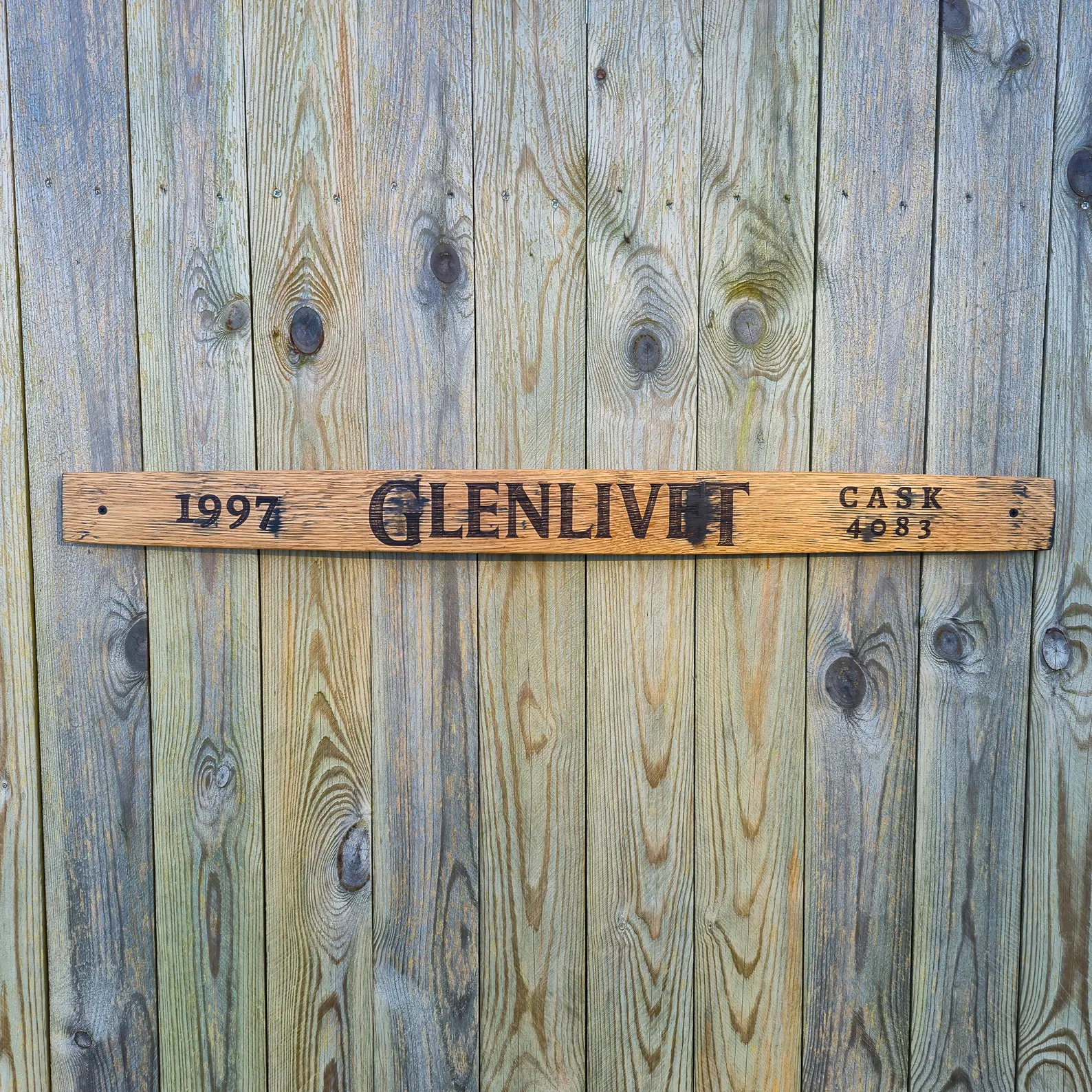 The Glenlivet 1997 Reclaimed Oak Whisky Barrel Stave Wall Decor N/A% Unique Gifts 